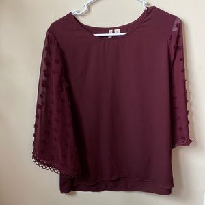 Ladies maroon dressy top